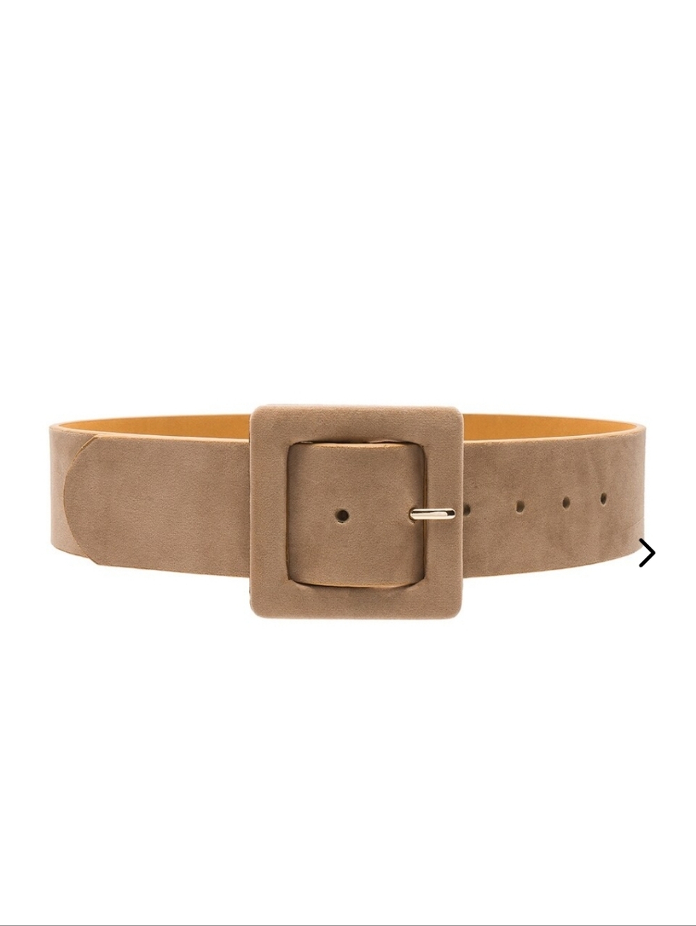 Lovers & Friends Leather Lined Big Buckle Belt Tan Size Medium